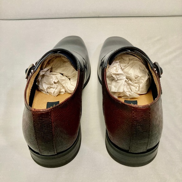 New Mens Double Monk Strap Slip on Loafer - Picture 2 of 5